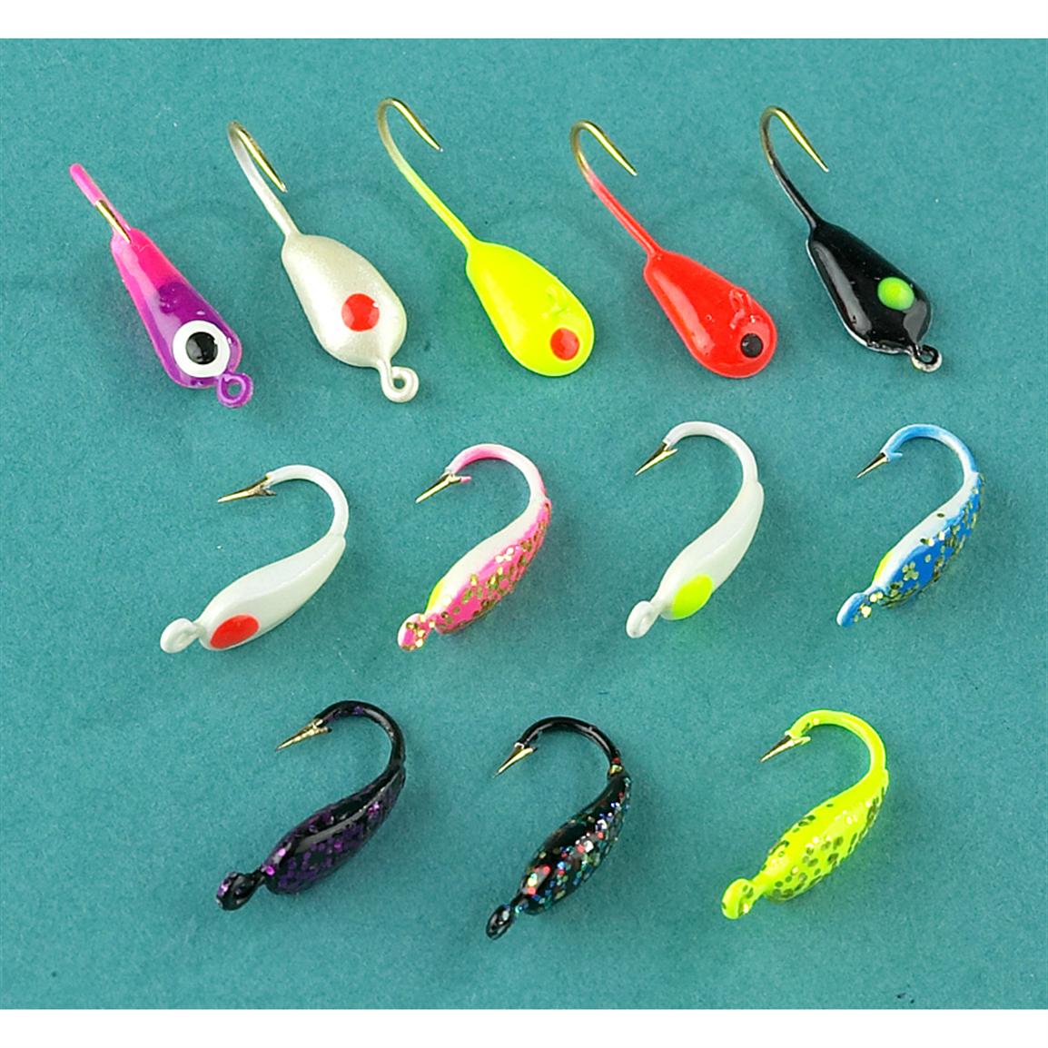 12 Pk. KE Lures Size 8 Panfish Ice Fishing Lures 40724, Ice Fishing