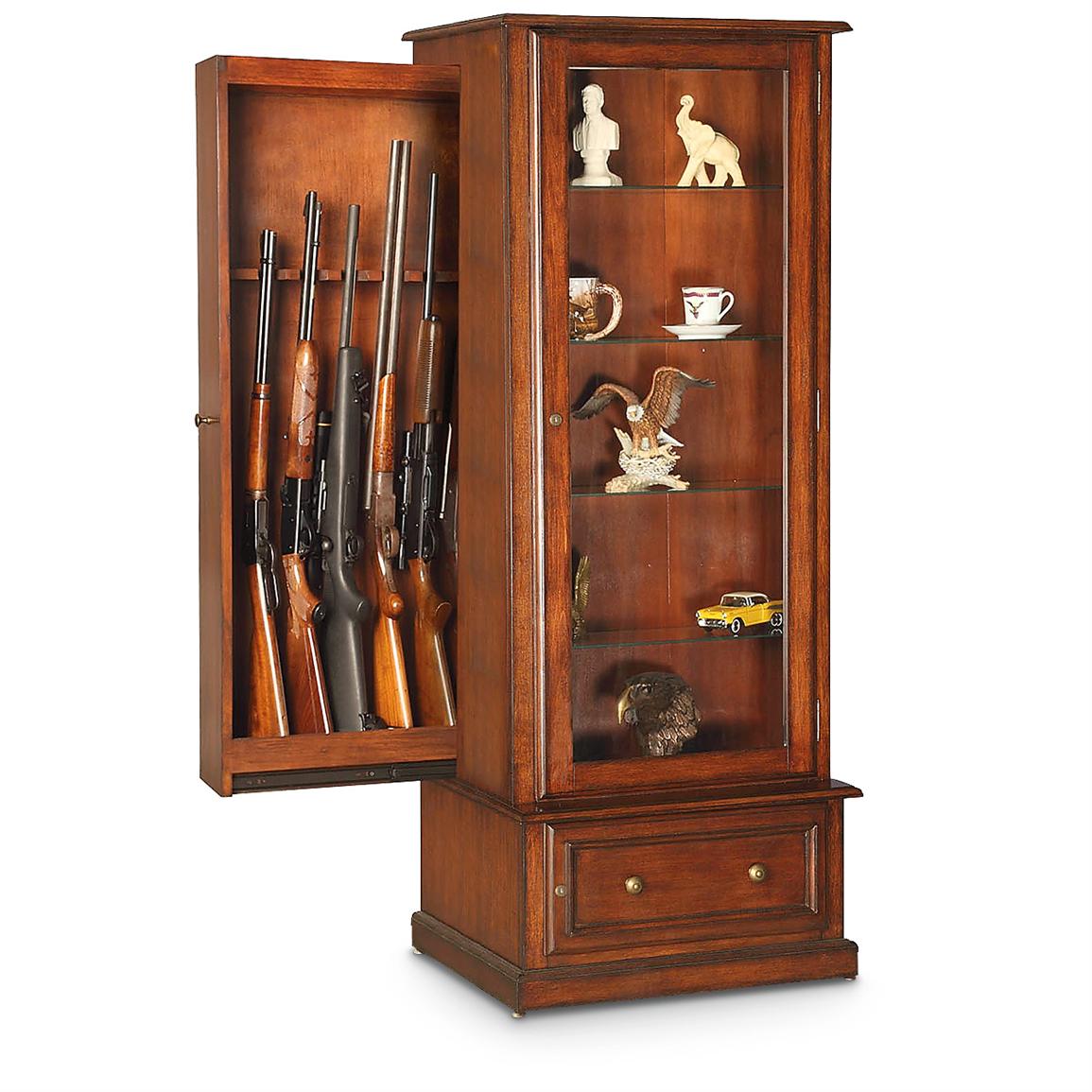 American Furniture Classics 10-gun Curio Slider Cabinet 