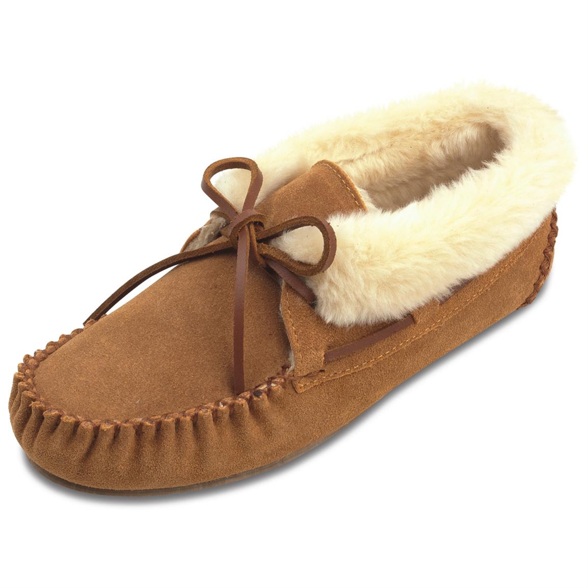 ankle high moccasin slippers