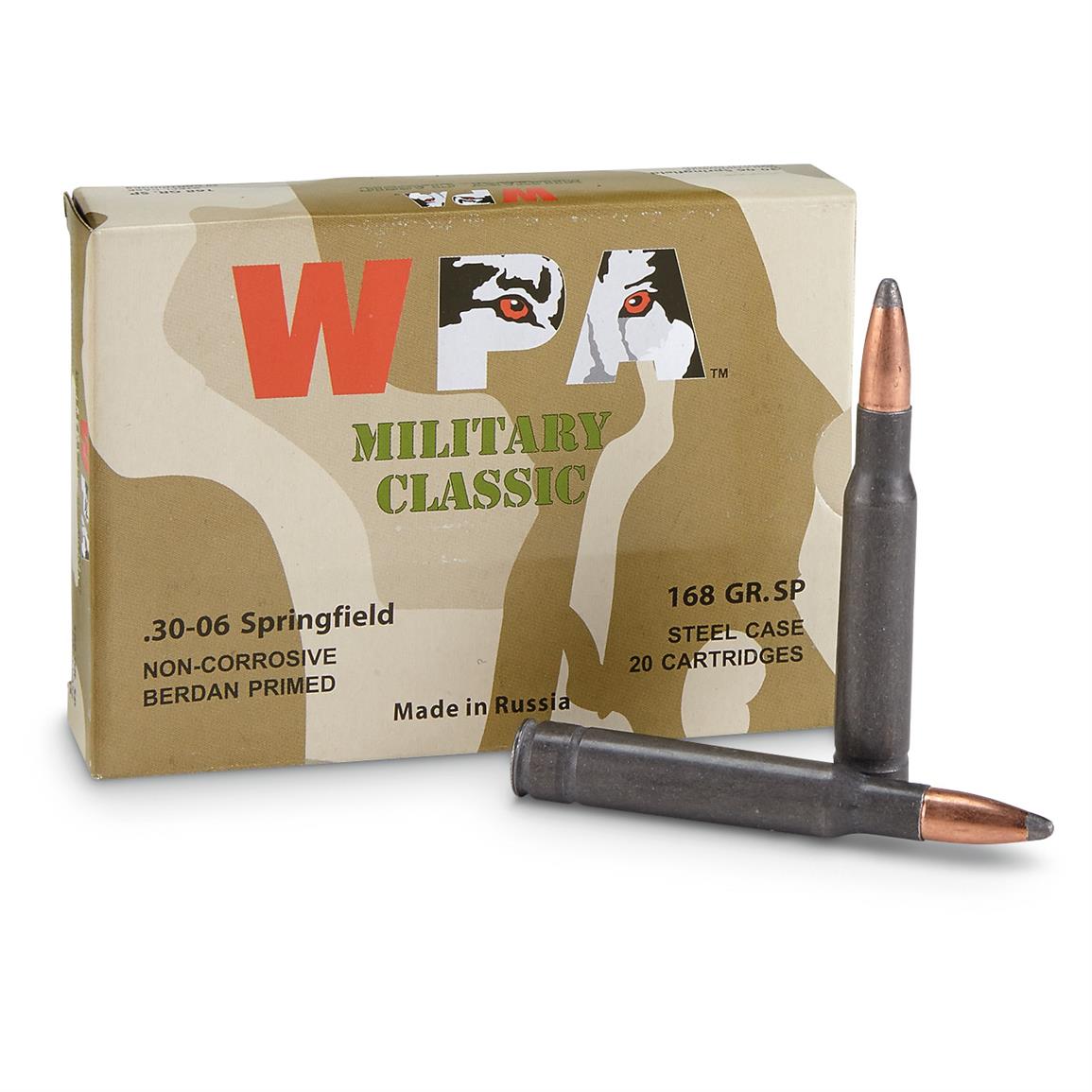 Wolf WPA Military Classic, .30-06, SP, 168 Grain, 100 Rounds