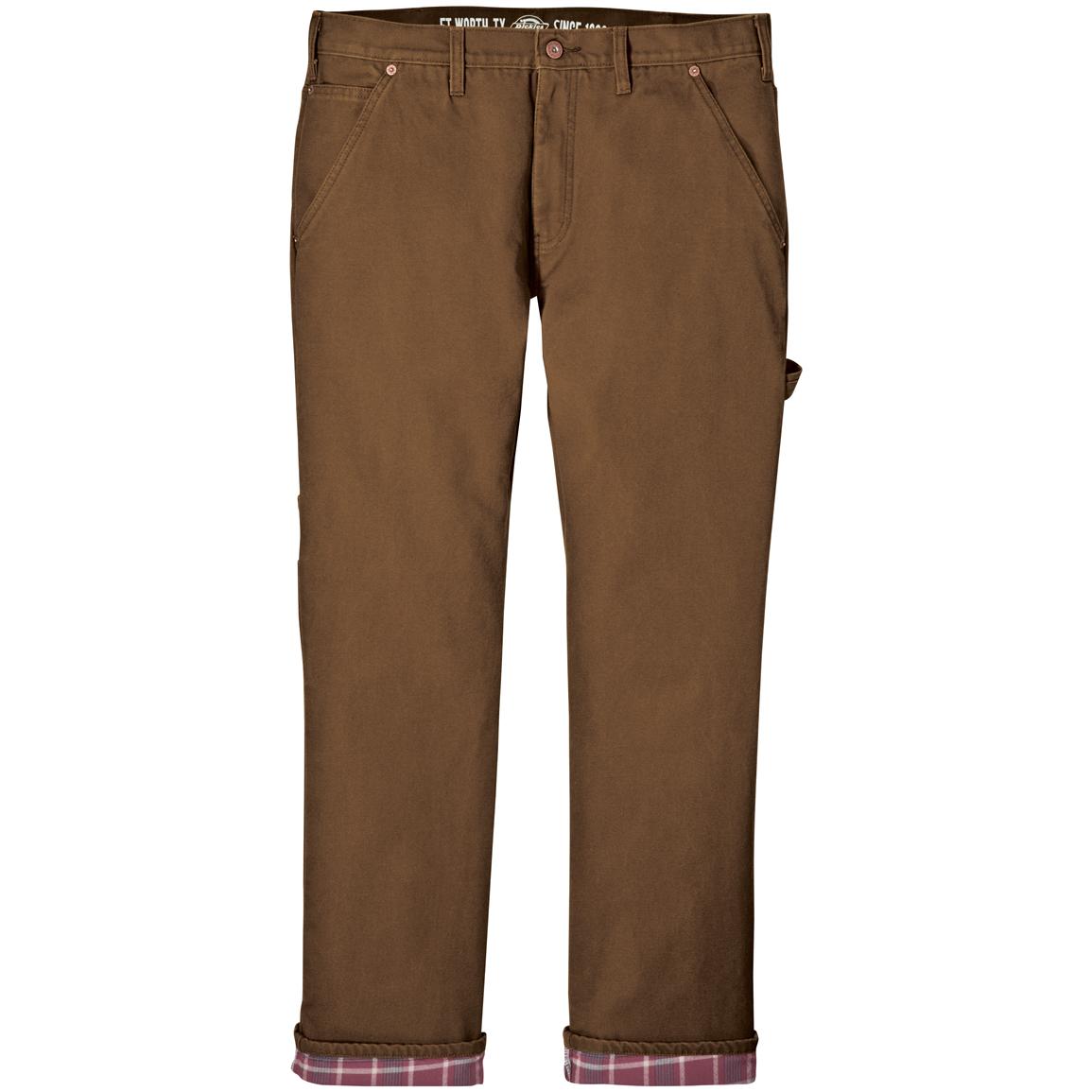 dickies flannel lined carpenter pants