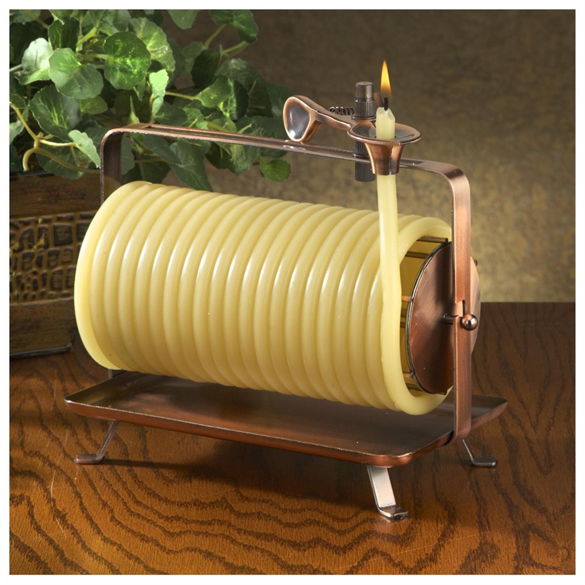 80hour Horizontal Candle by the Hour with Holder, Natural 421262