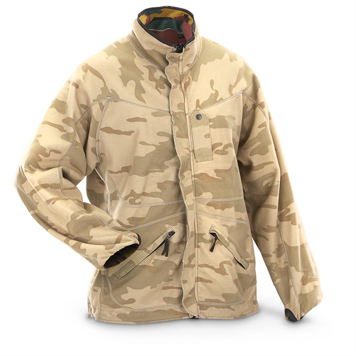 Used Belgian Military Surplus Fleece Camo Jacket 421329, Camo Jackets