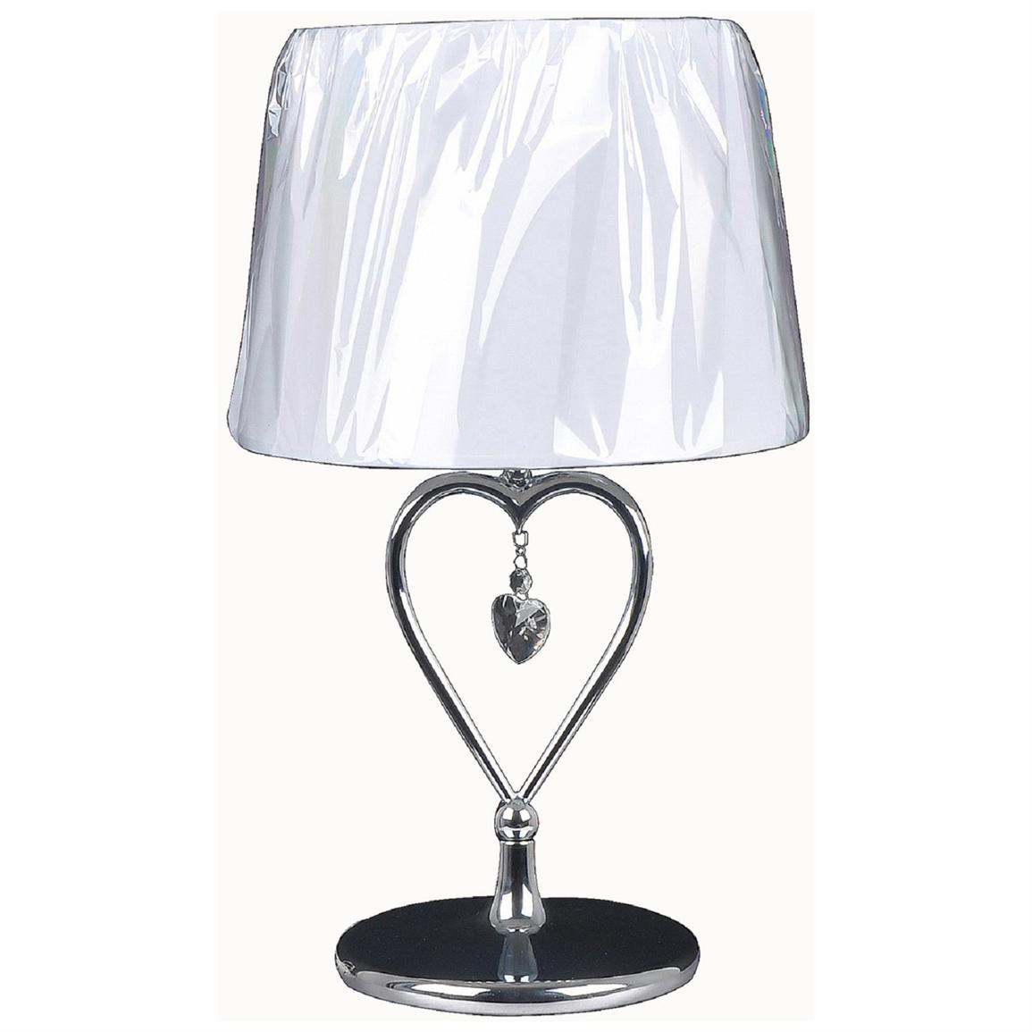 Elegant Designs Chrome Heart Table Lamp 421564 Lighting At