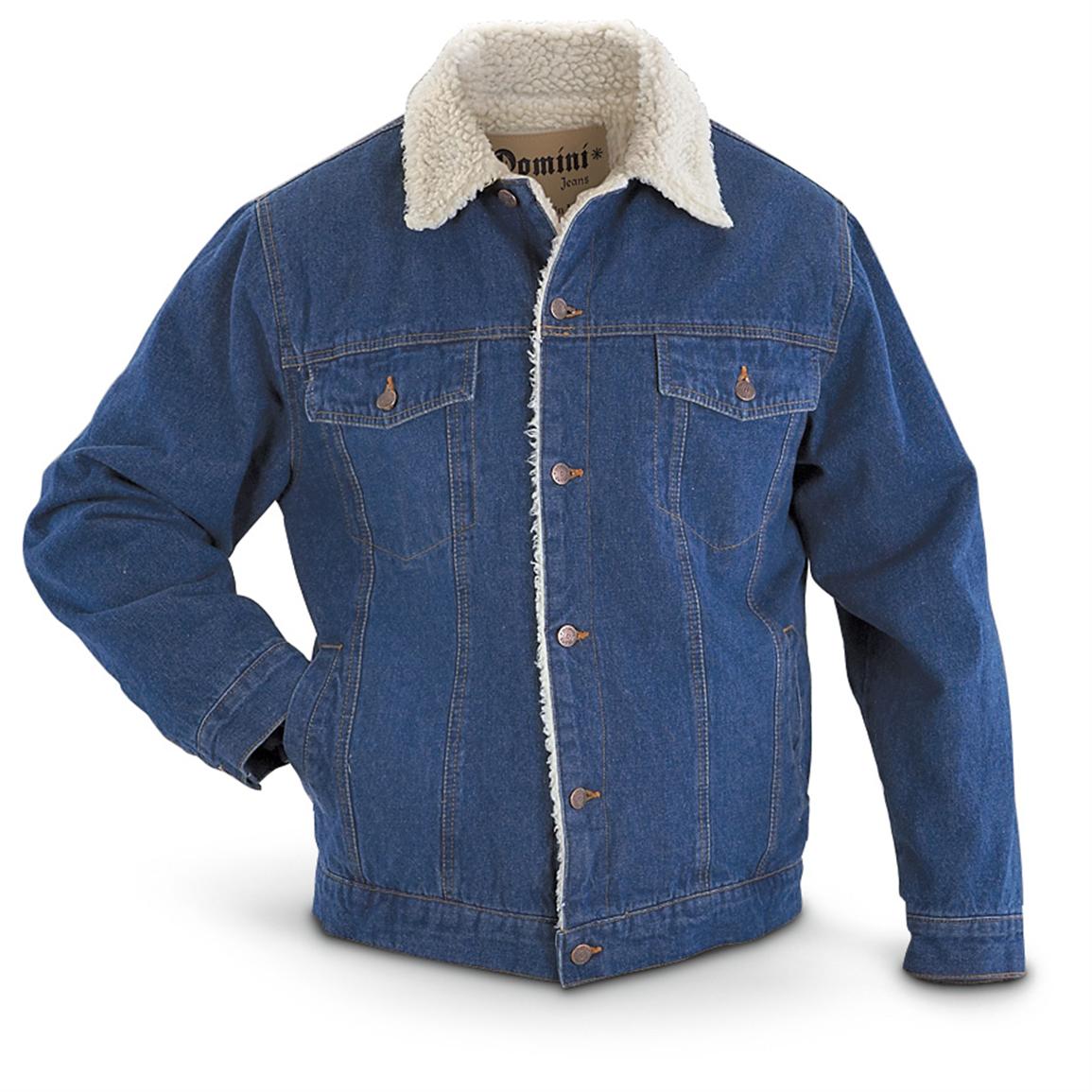 Sherpa-lined Denim Jacket, Stonewashed - 421821, Insulated Jackets ...