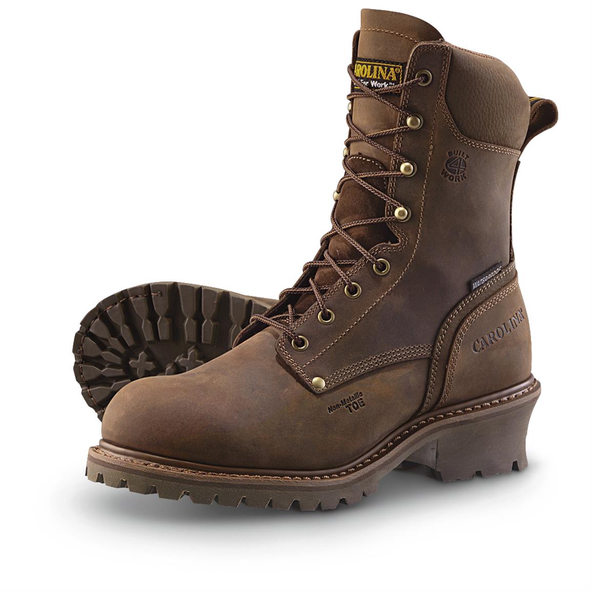 Carolina Boot Men's Waterproof Composite Toe Logger Boots, Bandit ...