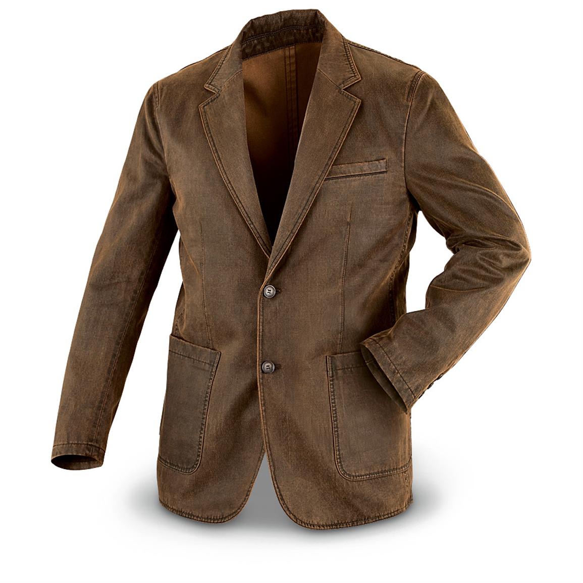 Visitor Enzyme-washed Sport Coat, Brown - 422058, Uninsulated Jackets ...