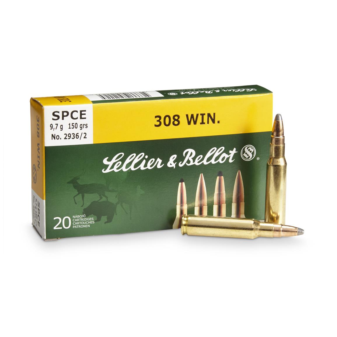 Sellier & Bellot® .308 Win.® 150 grain SPCE Ammo 20 rounds - 424065 ...