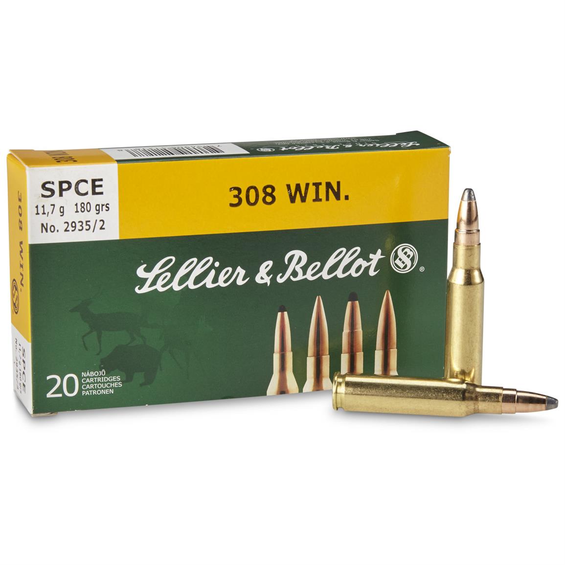 Sellier & Bellot® .308 Win.® 180 grain SPCE Ammo 20 rounds - 424067 ...