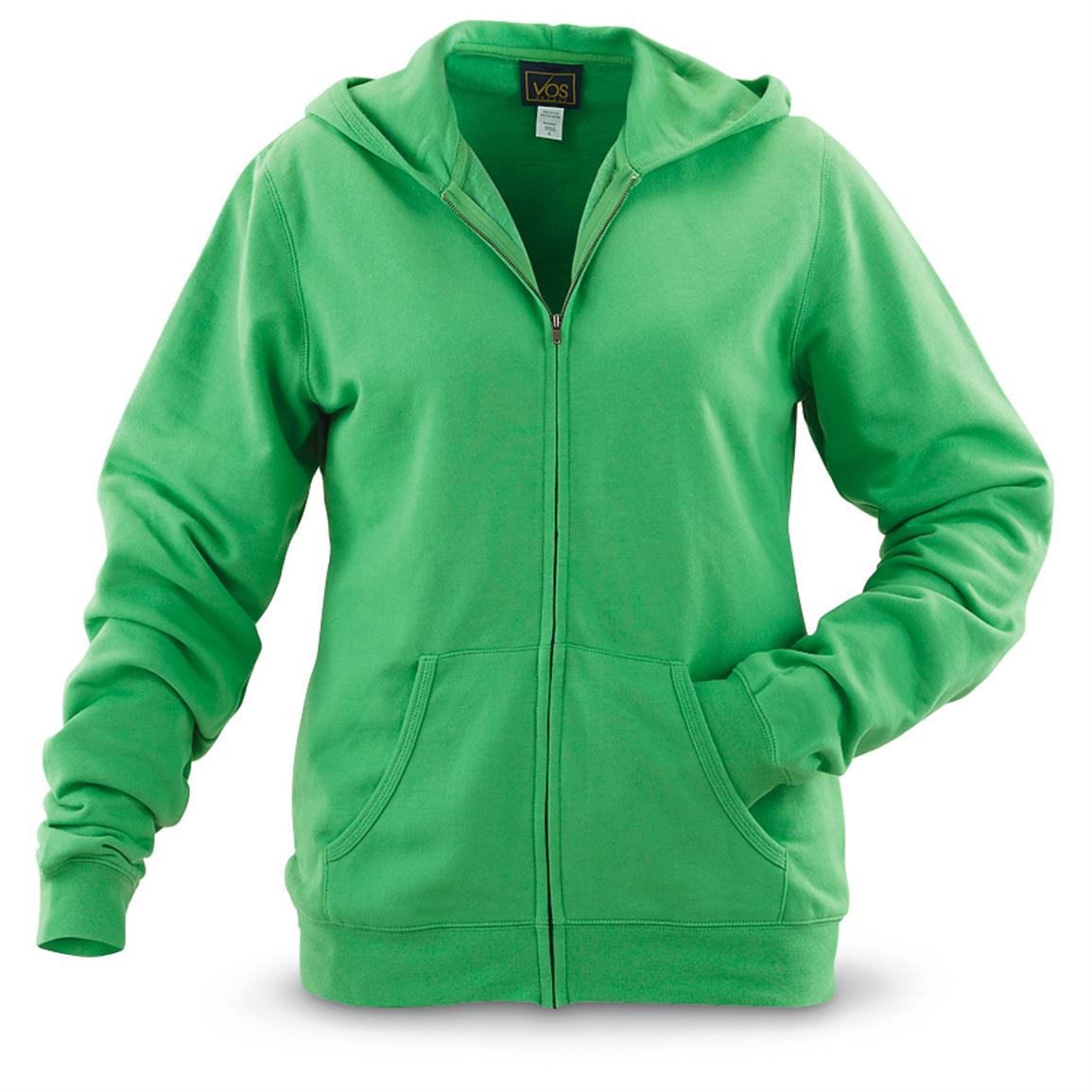 2 Women's Vos Sports® Full-zip Fleece Hoodies - 424419, Sweatshirts ...
