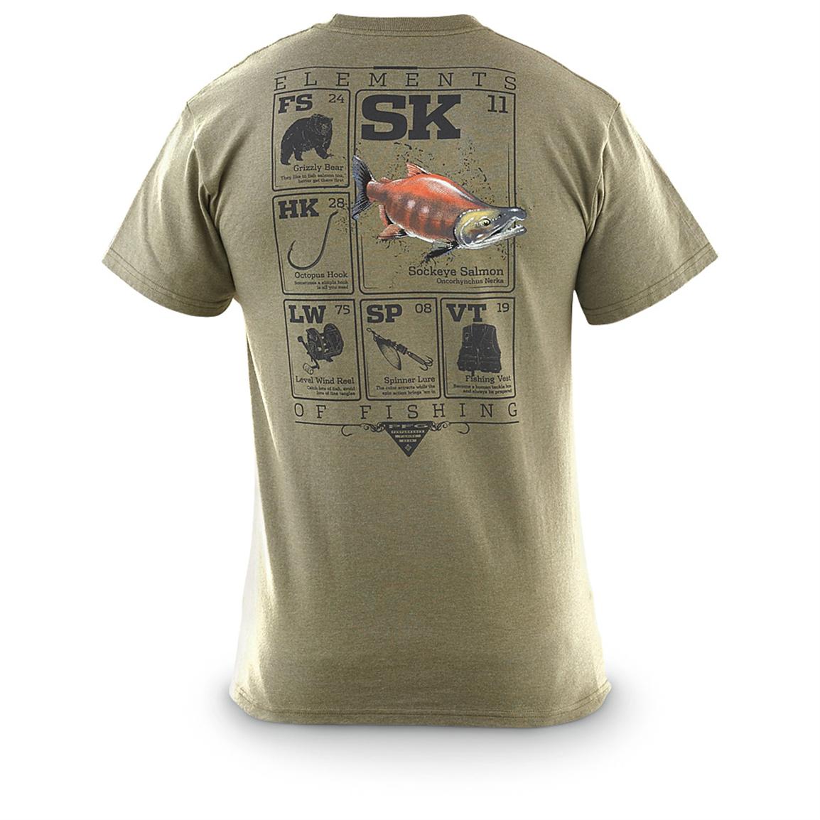 Men's Columbia PFG Elements Short-sleeved T-shirt - 424575, T-Shirts at ...