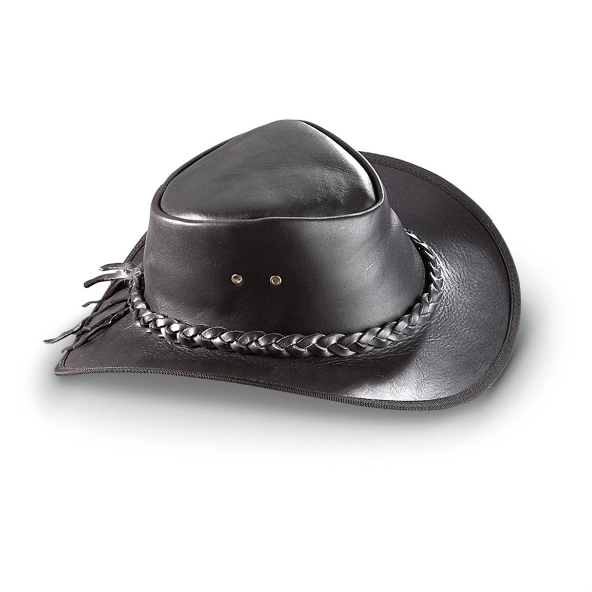 Henschel Outback Leather Packable Hat 424722 Hats And Caps At