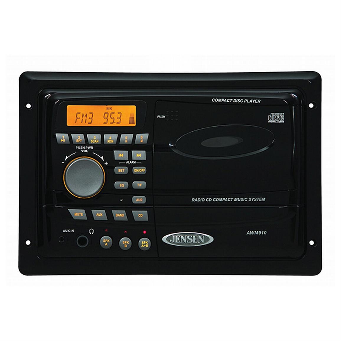 Jenson Wall Mount Awm910 Am Fm Cd Stereo Charcoal - Jensen Awm910 Rv Wall Mounted Cd Player Am Fm Radio Jenson Wall Mount Awm910 Am Fm Cd Stereo Charcoal - Jensen Awm910 Rv Wall Mounted Cd Player Am Fm Radio