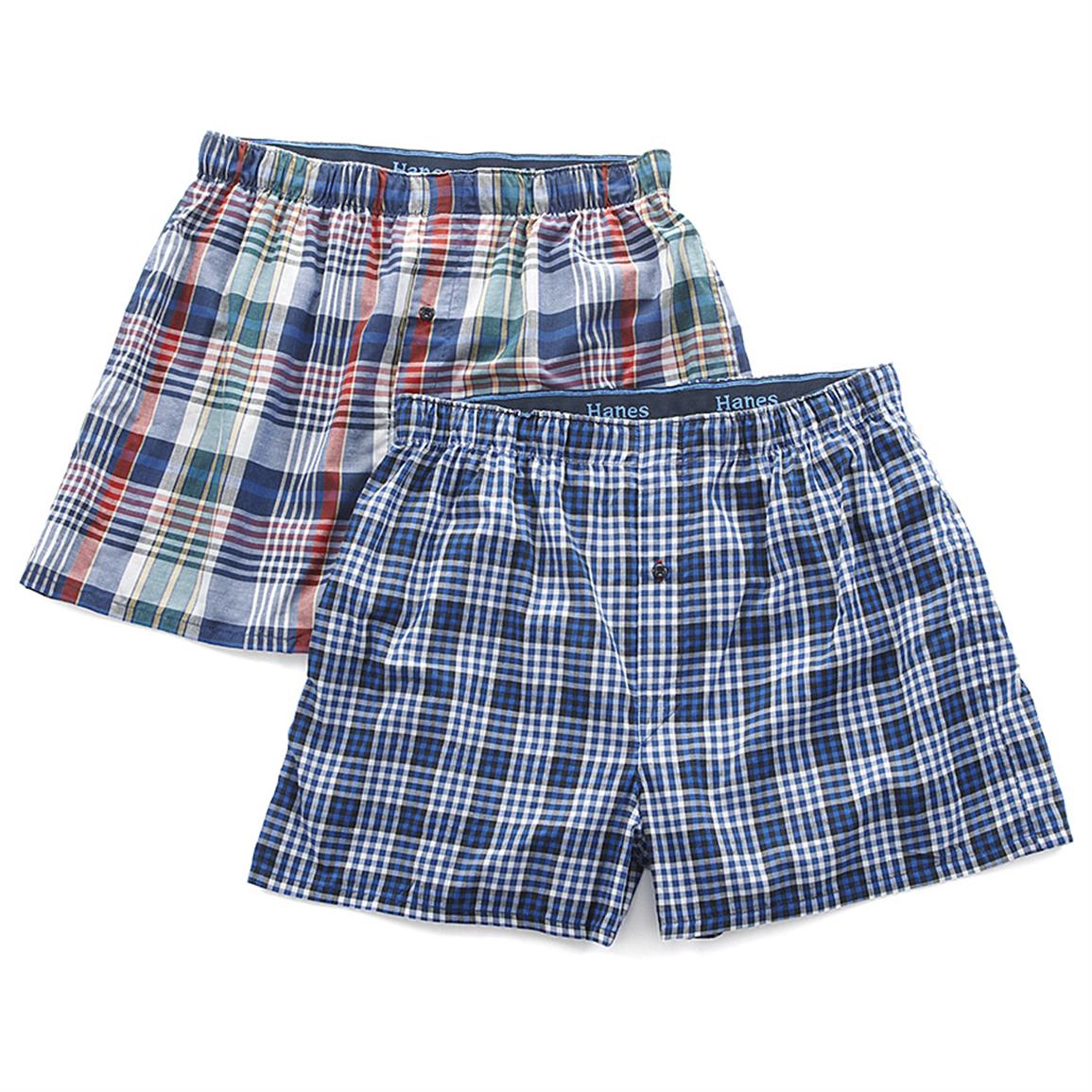 2-Pk. Hanes® Boxer Shorts - 427526, Underwear & Base Layer at Sportsman ...