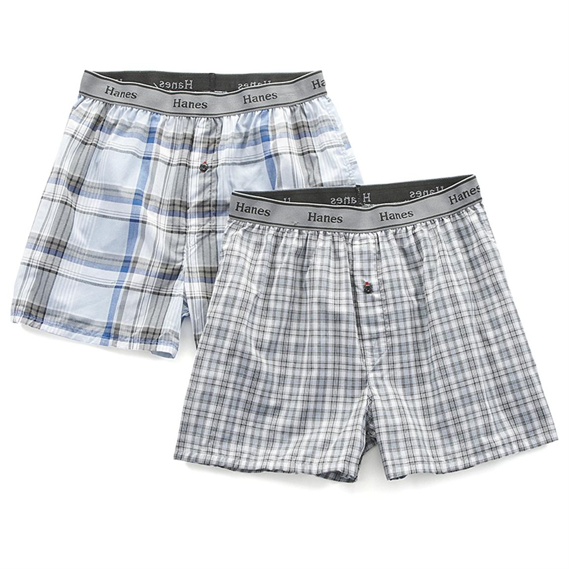 2-Pk. Hanes® Boxer Shorts - 427527, Underwear, Base Layer & Pajamas at ...