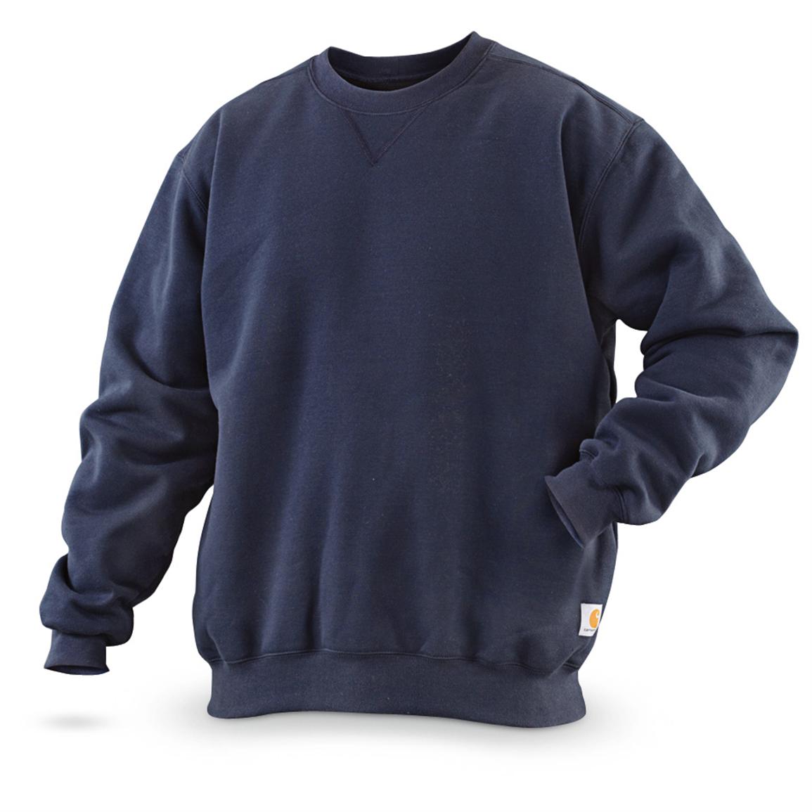 Carhartt® Thermal-lined Work Sweatshirt, New Navy - 427561, Sweatshirts ...