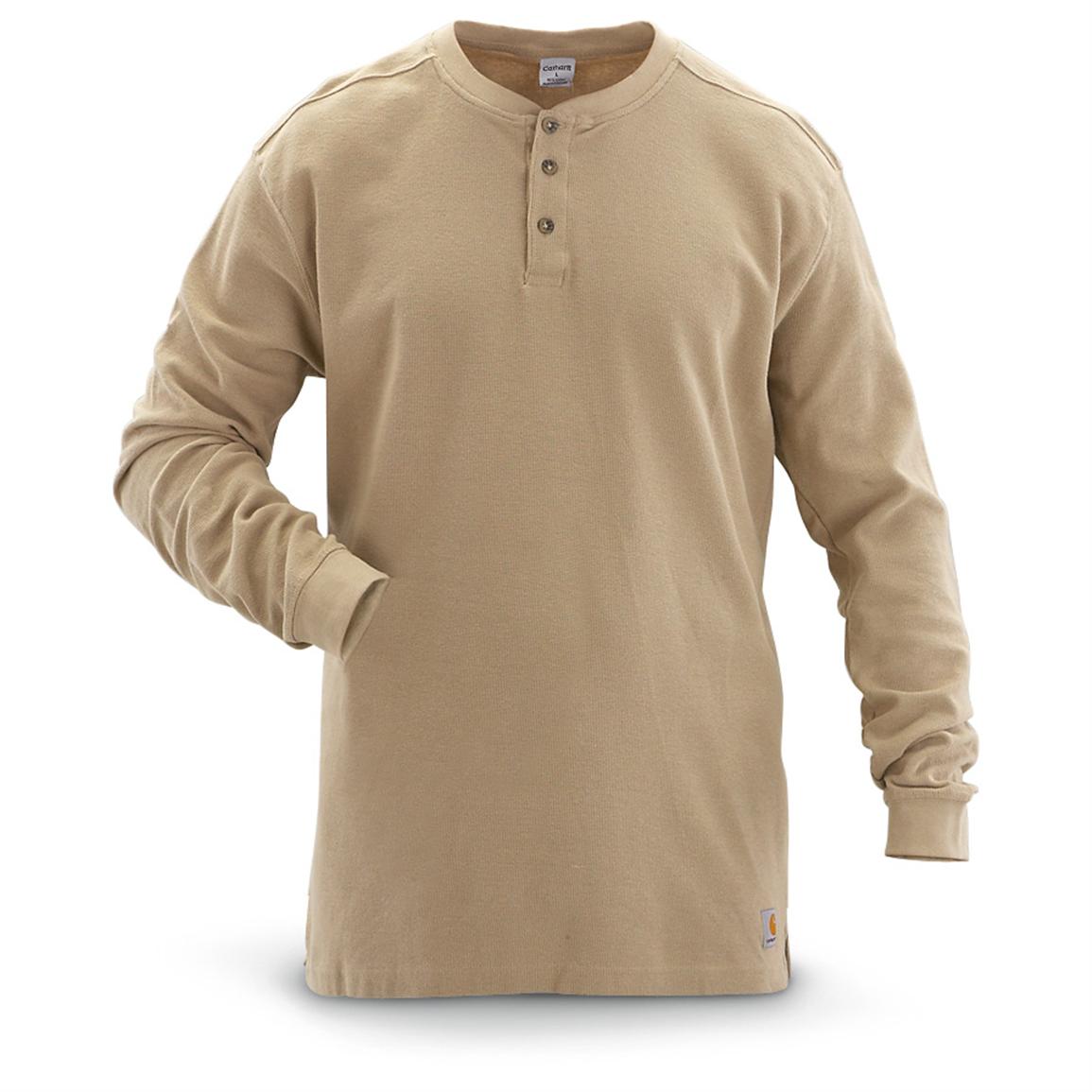 Carhartt® Textured Knit Long-sleeved Henley Shirt - 427565, T-Shirts at ...
