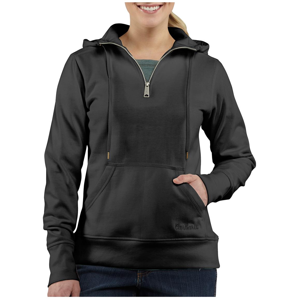Women's Carhartt® Clarksburg 1/4-zip Hooded Sweatshirt - 427574 ...