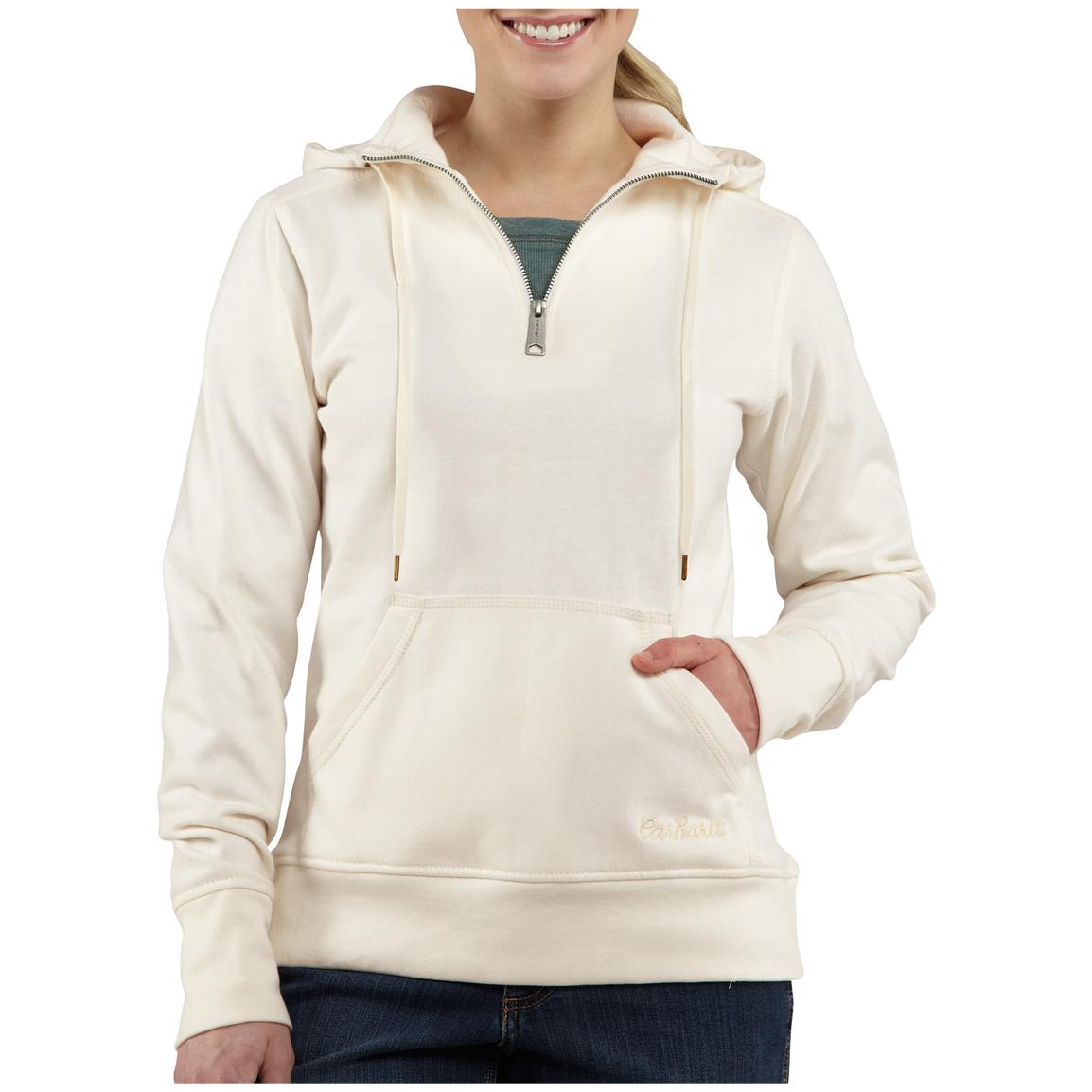 Women's Carhartt® Clarksburg 1/4-zip Hooded Sweatshirt - 427574 ...