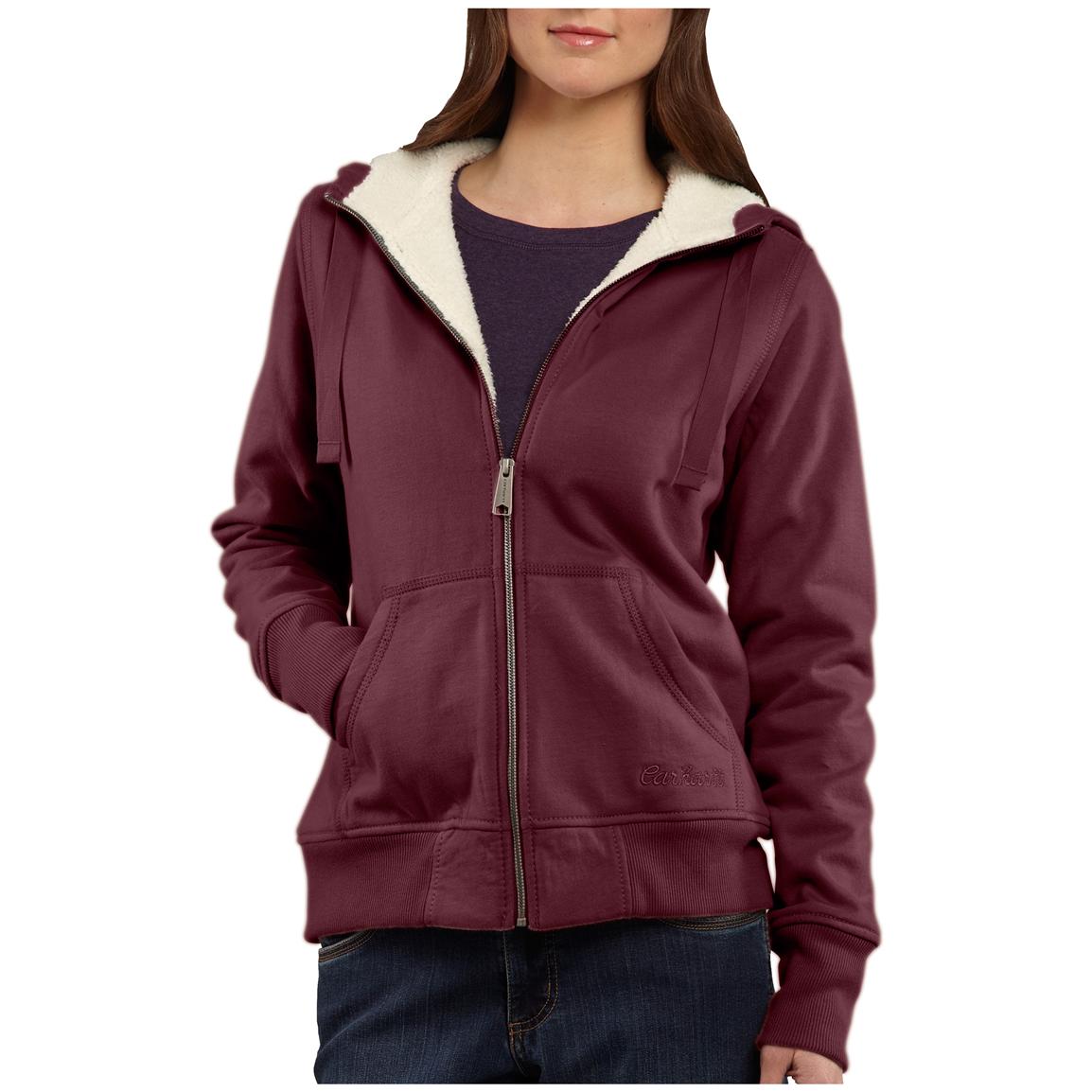 Women's Carhartt® Stockbridge Hooded Sweatshirt - 427580, Sweatshirts ...