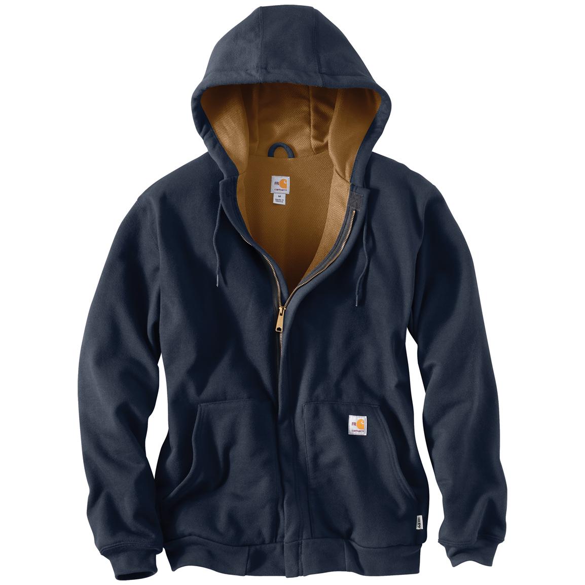 Carhartt® Flame-resistant Oakman Thermal-lined Sweatshirt, Dark Navy ...