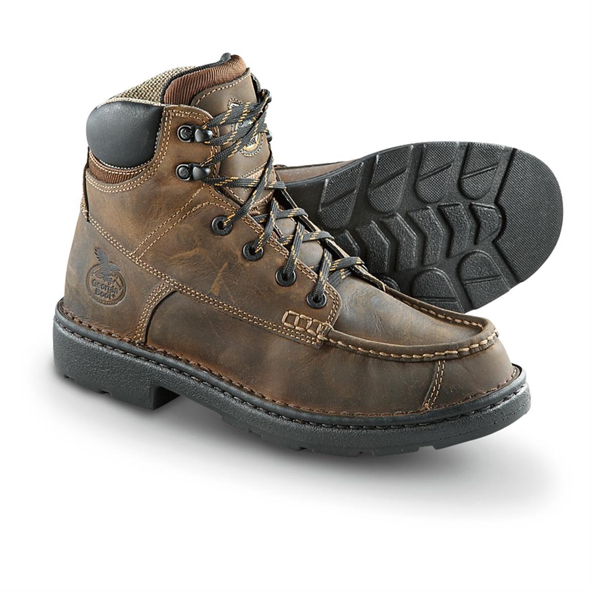 Men's Georgia Boot® Eagle Light Work Boots, Brown - 428207, Work Boots ...