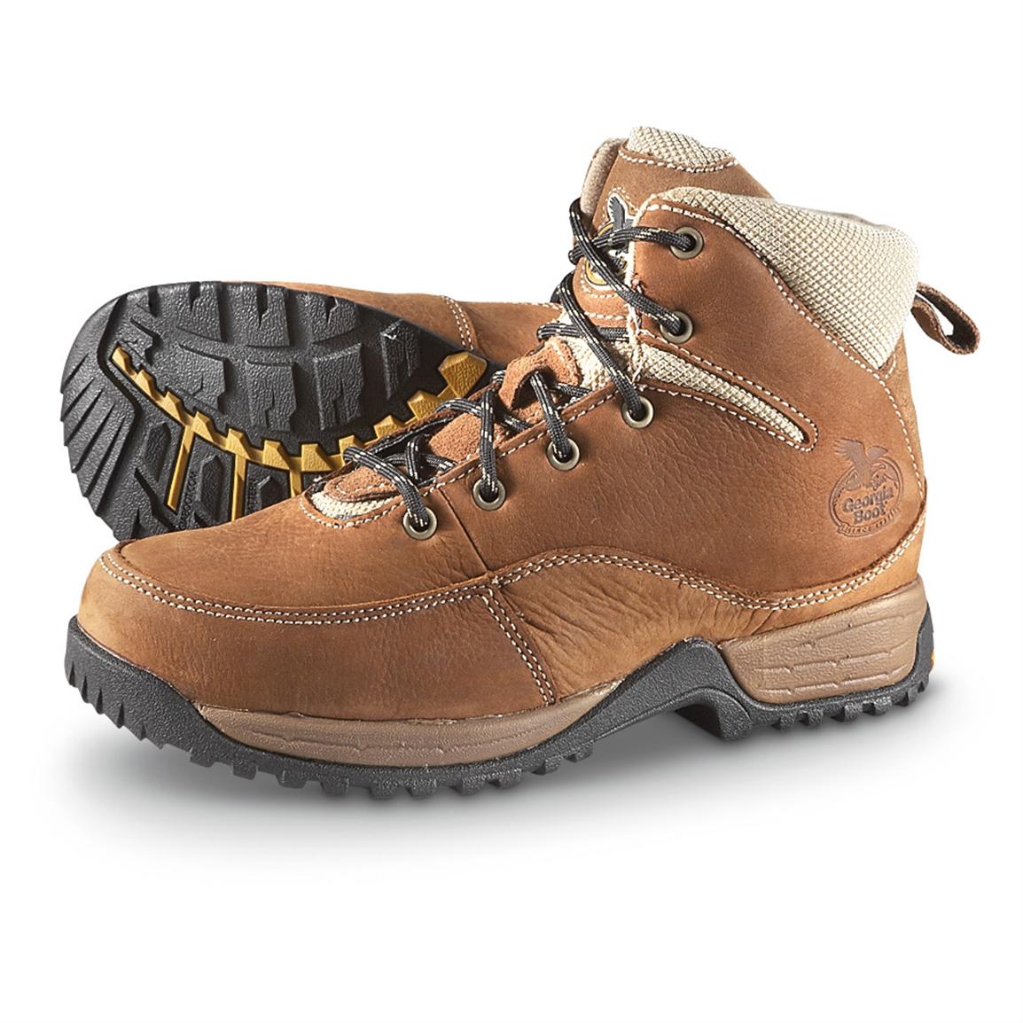 Women&#39;s Georgia Boot® Riverdale Mid Hiking Boots, Tan - 428208, Hiking Boots & Shoes at ...