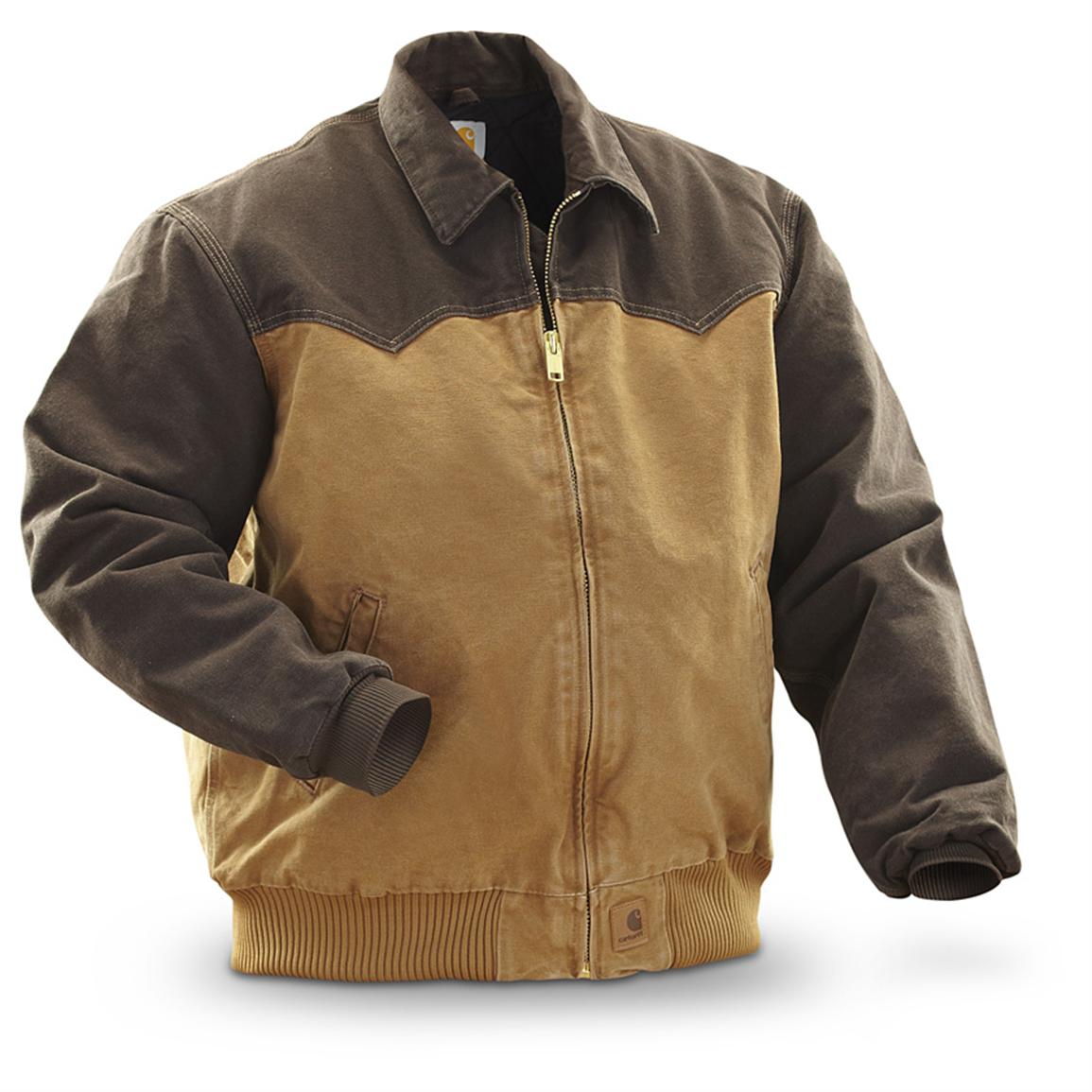 Carhartt® Sandstone Duck Santa Fe Jacket, Carhartt Brown - 428233 ...