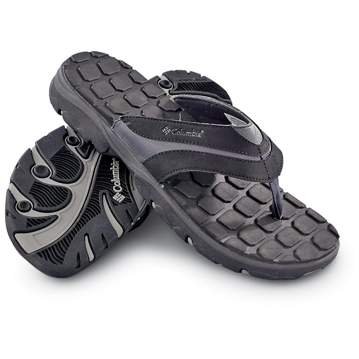  Men s  Columbia  Silver Sands Thong Sandals  Black 46187 Sandals  at Sportsman s  Guide