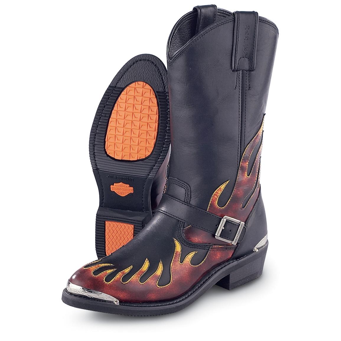 flame motorcycle boots