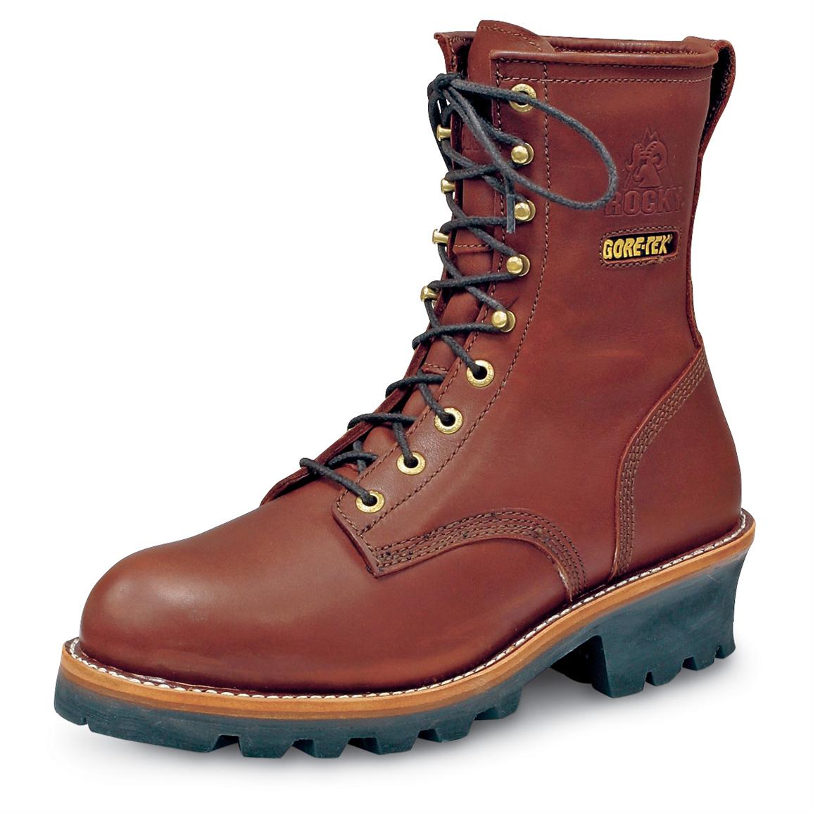 rocky great oak logger boots