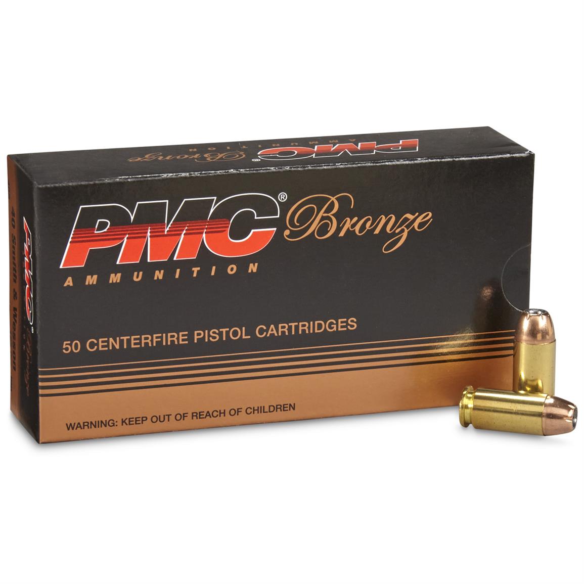 PMC Bronze, .40 S&amp;W, JHP, 165 Grain, 50 Rounds