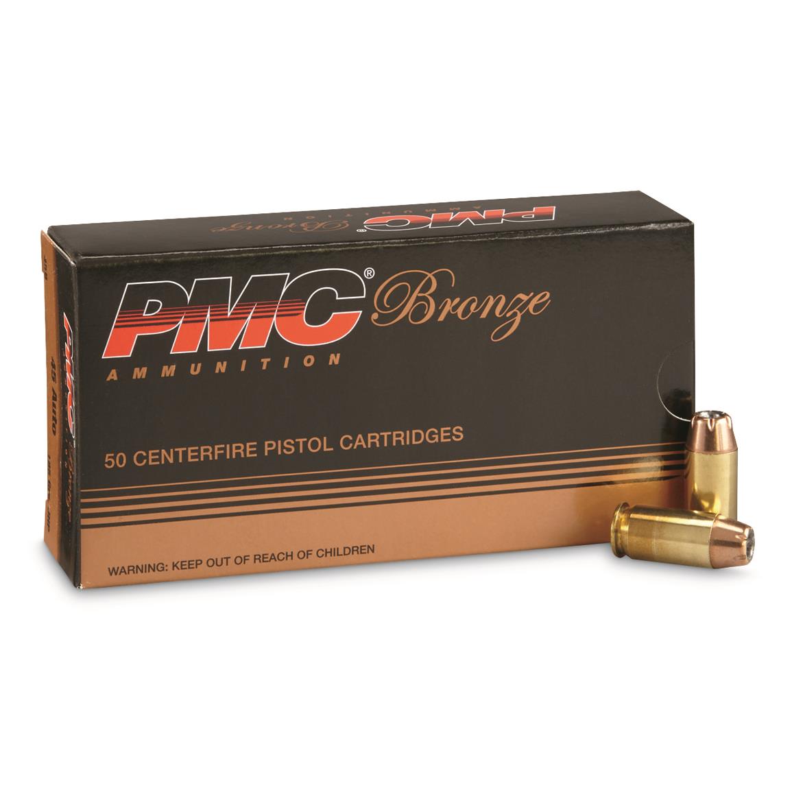 PMC Bronze, .45 ACP, JHP, 185 Grain, 50 Rounds | Sportsman's Guide