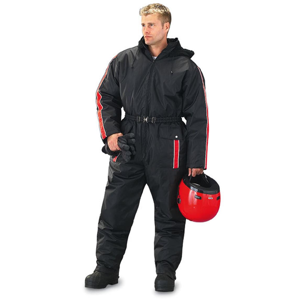 Guide Gear® 1-piece Snowsuit, Black / Red - 56636, Overalls & Coveralls ...