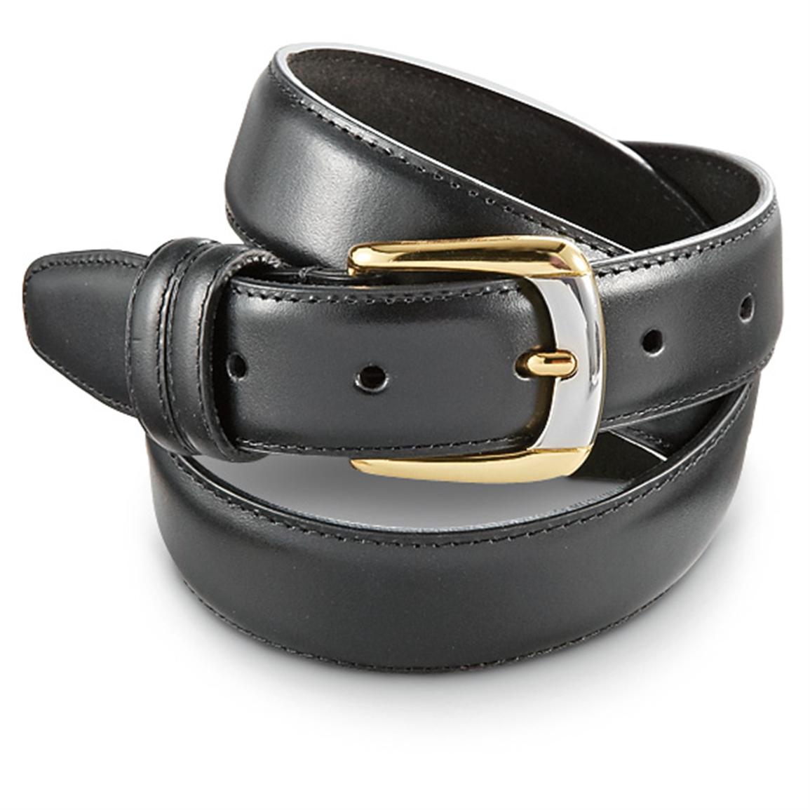 Guide Gear Men's Leather Dress Belt - 578227, Belts & Suspenders at ...