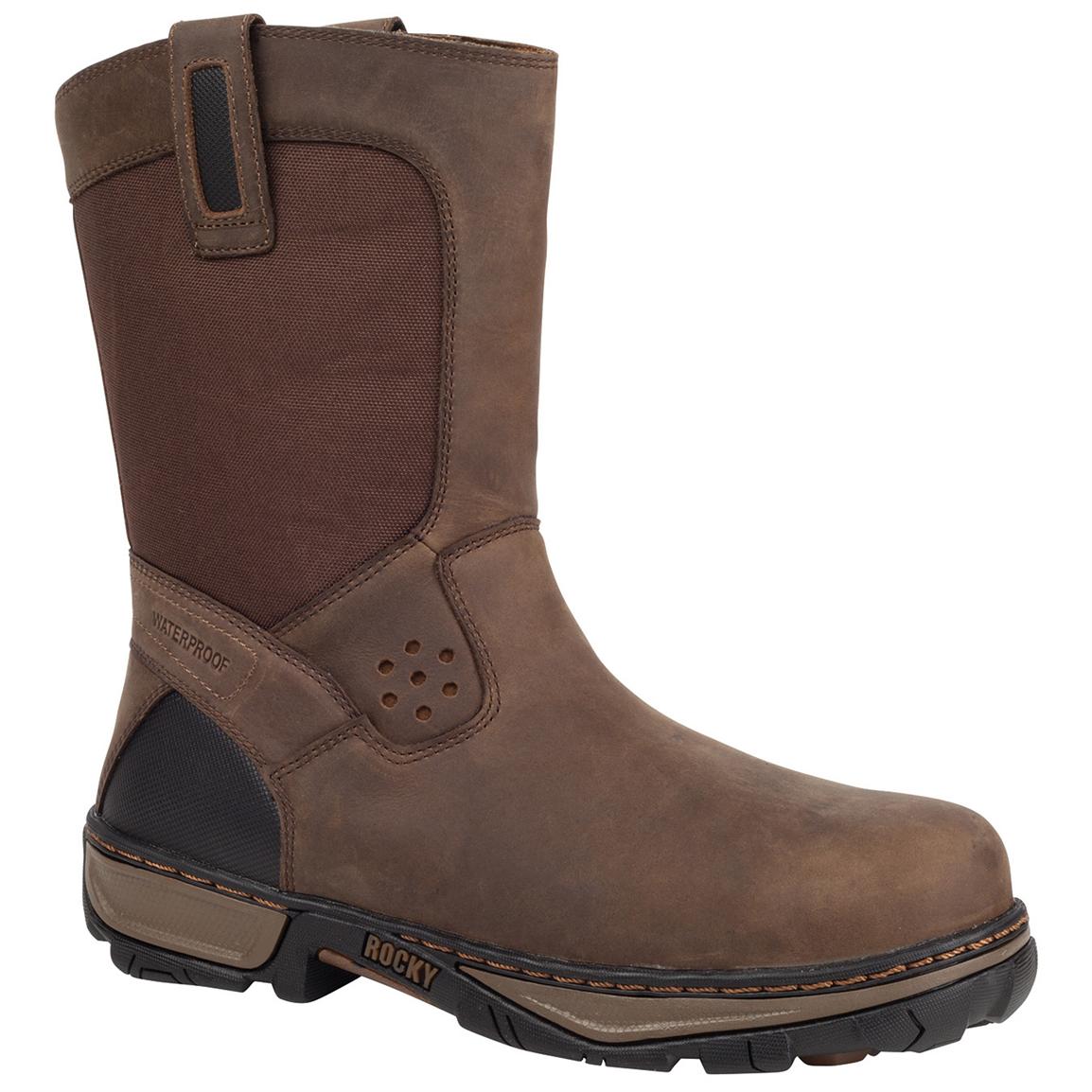 Rocky® Forge Steel Toe Waterproof Wellington Boots, Darkwood - 578325 ...