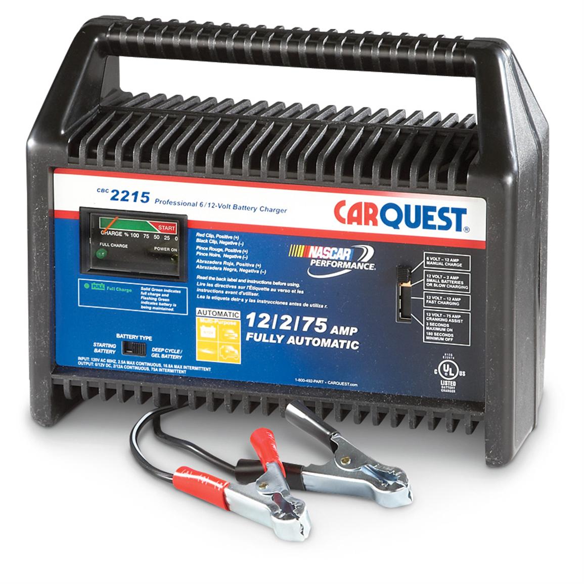 Carquest 75 12 2 Fully Automatic Battery Charger Chargers Jump Starters At Sportsman S Guide