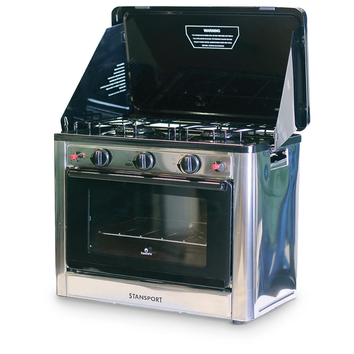 Stansport Outdoor Propane Gas Stove and Camp Oven, Stainless Steel ...