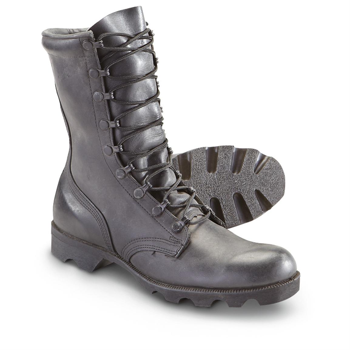 Men's Used U.S. Military Surplus Boots, Black - 578768, Combat ...