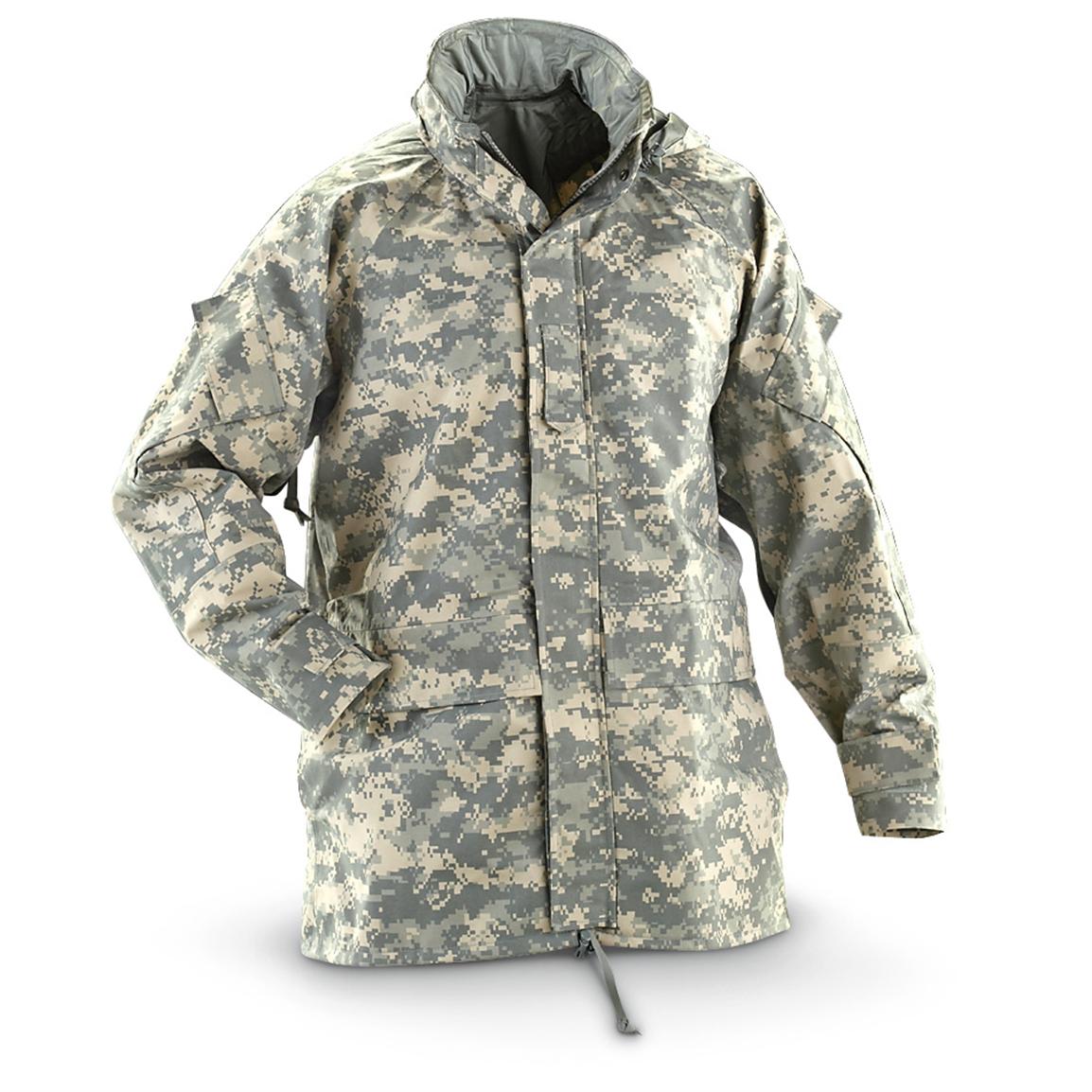 U S Military Surplus Army Digital Gore Tex Waterproof Parka Shell New Camo Jackets At Sportsman S Guide