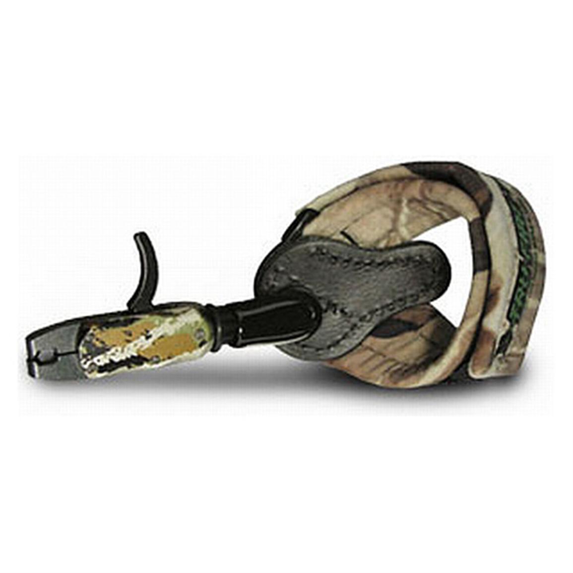 Archery Release Aid With Wrist Strap - PU & Iron Construction For Improved Accuracy In Outdoor Sports