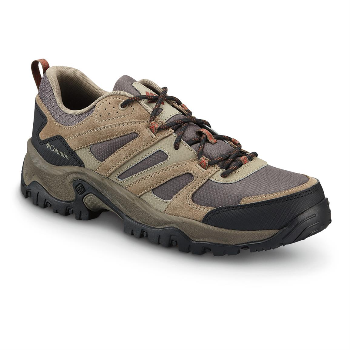 Men's Columbia Woodburn Low Hikers, Mud / Cedar - 579873, Hiking Boots ...