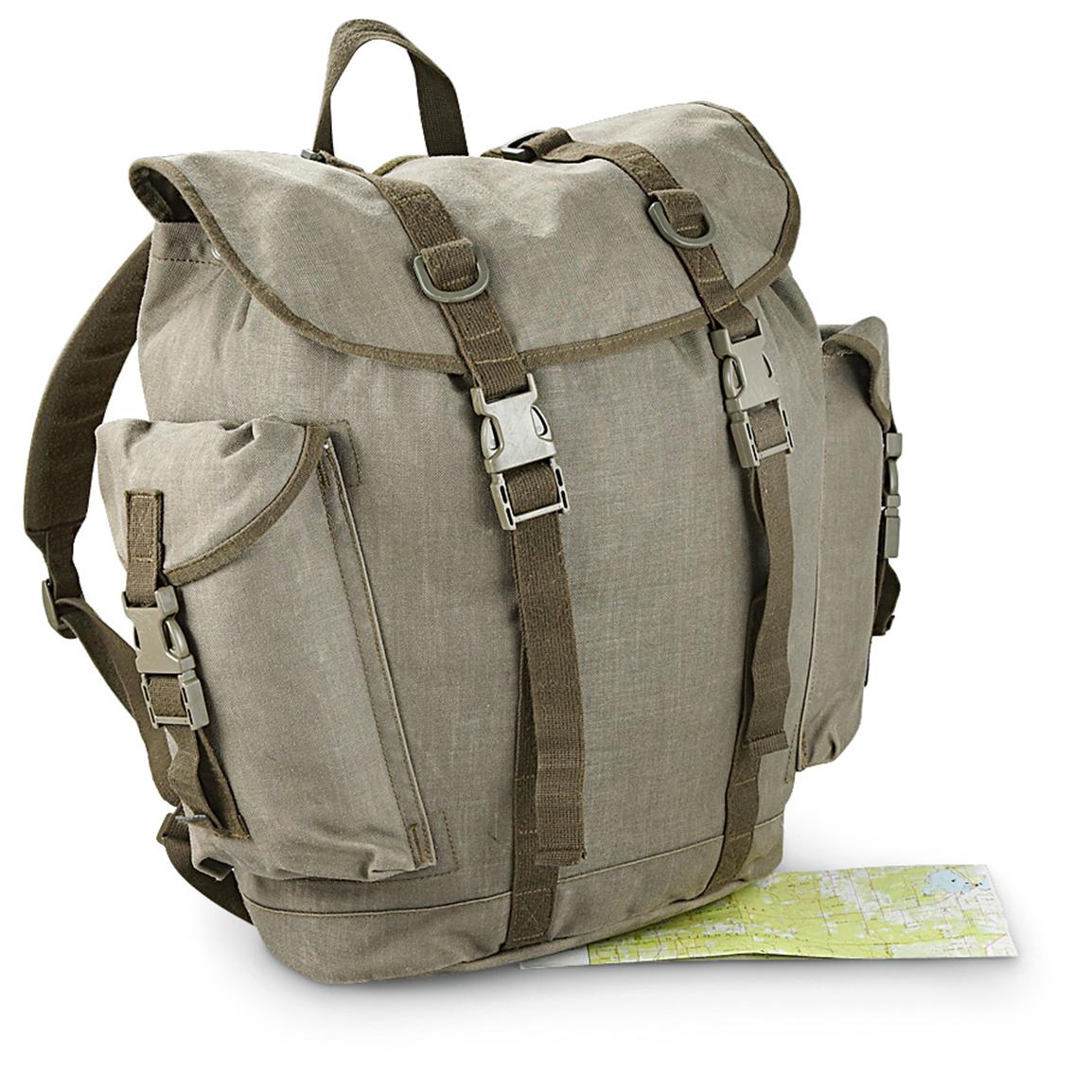 Used German Military Surplus Alpine Rucksack, Olive Drab - 580054, Rucksacks & Backpacks at ...