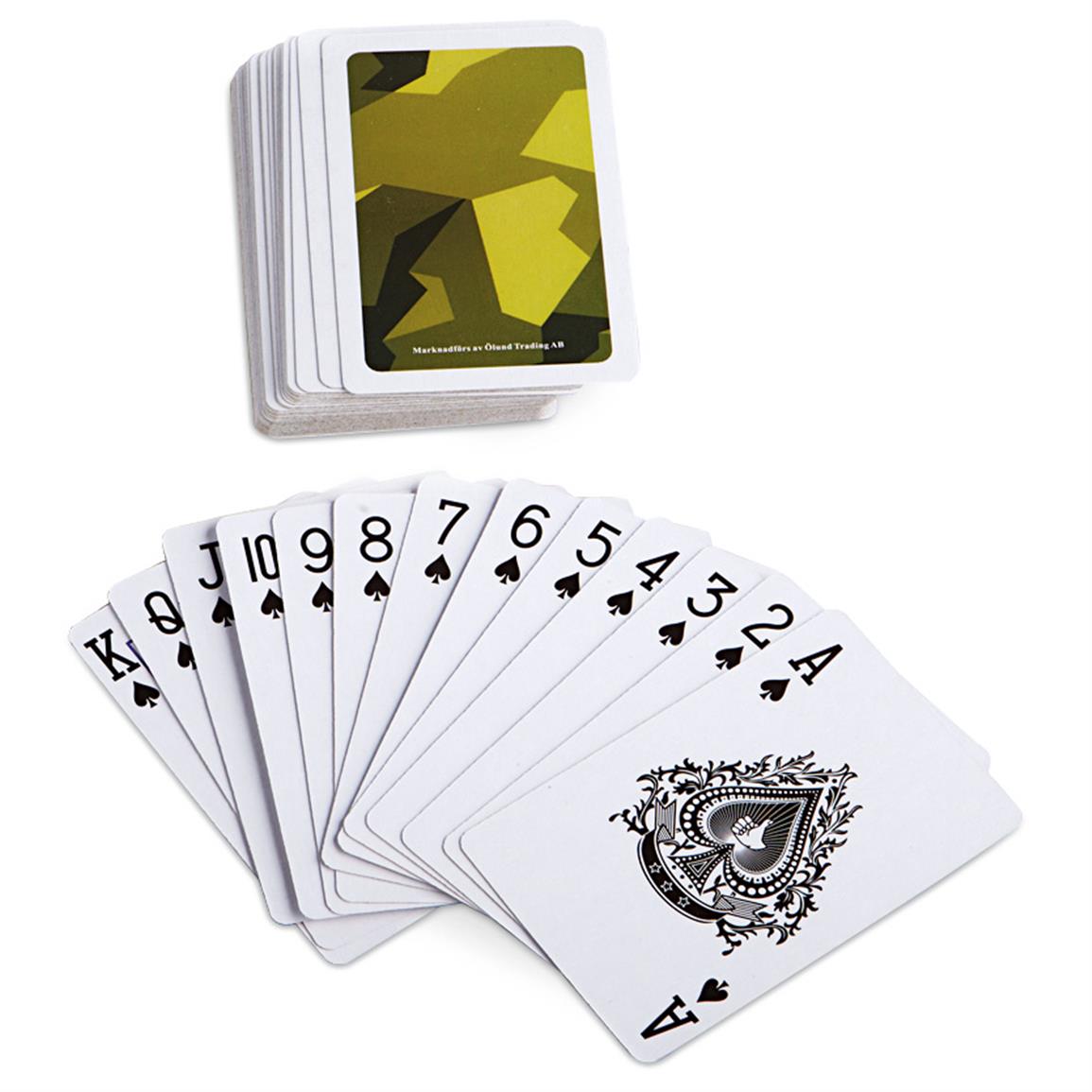 3 Decks Of New Swedish Military Surplus Playing Cards 580125