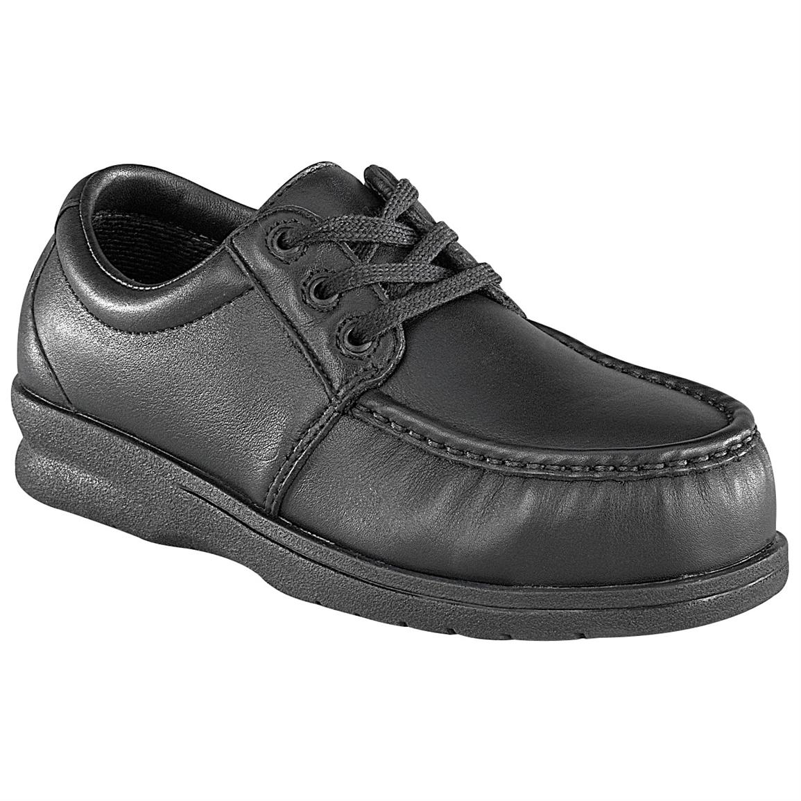 Women's Florsheim® Comfortech Moc Steel Toe Work Shoes, Black - 580241 ...