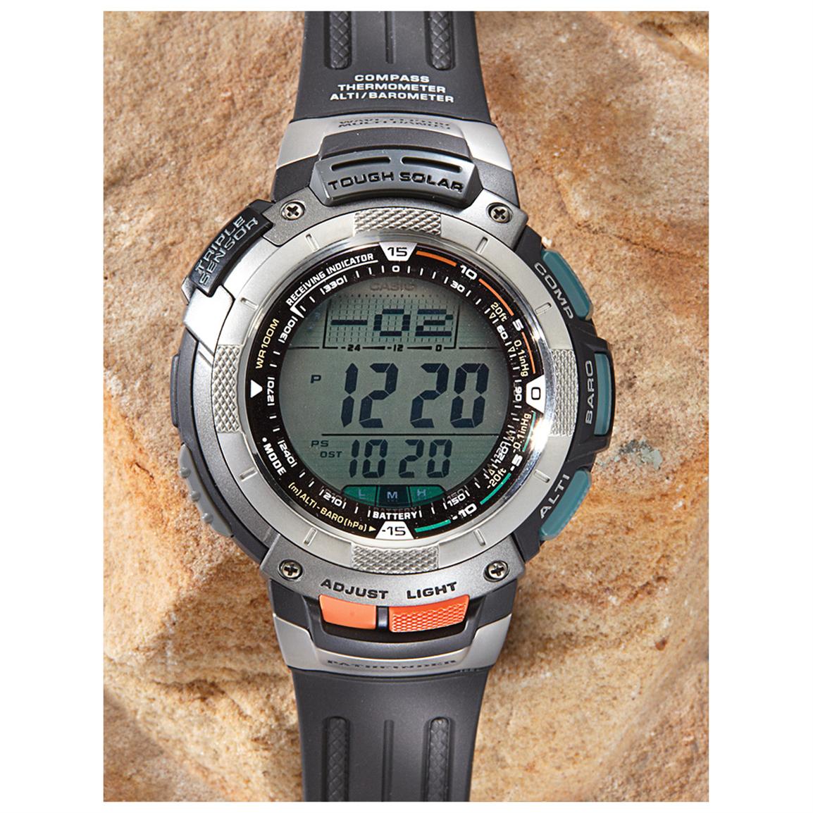 casio watch pathfinder triple sensor