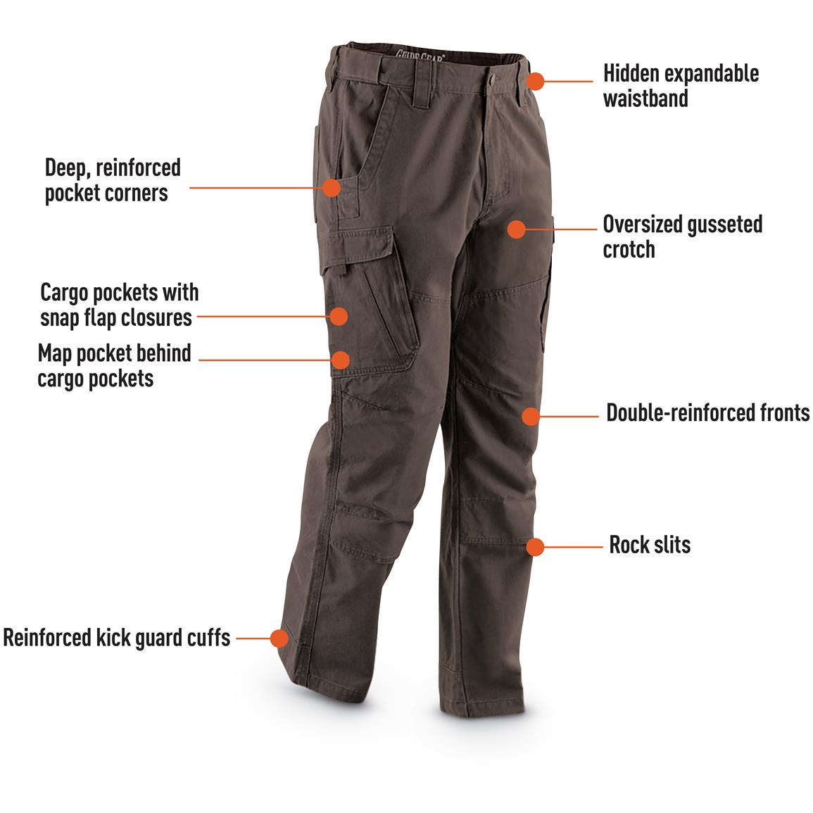 guide gear flannel lined cargo pants