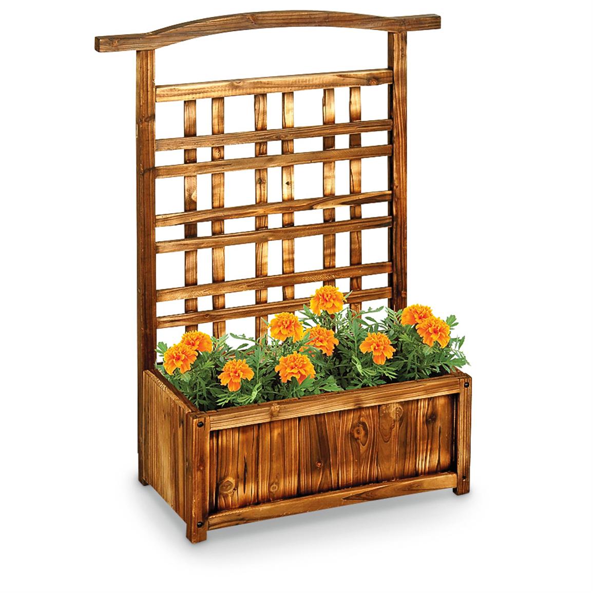 Wooden Planter Box / Trellis - 581062, Decorative ...