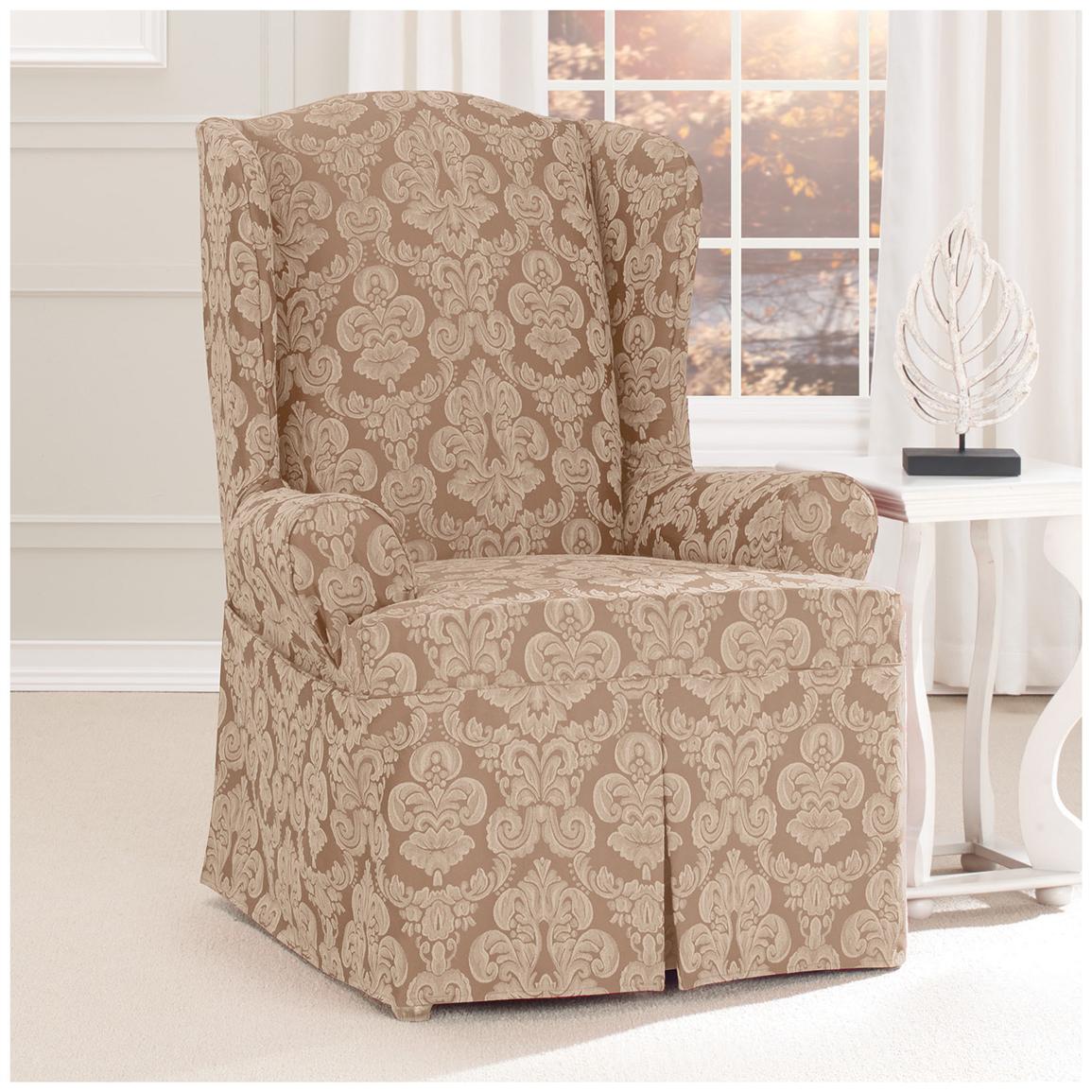 Sure Fit Middleton Wing Chair Slipcover 581238 Furniture