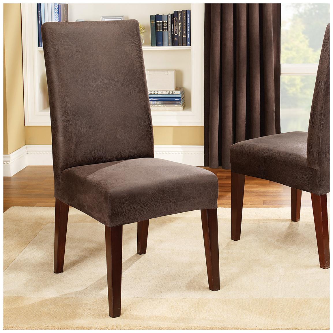 Sure Fit Stretch Leather Shorty Dining Room Chair Slipcover - 581257